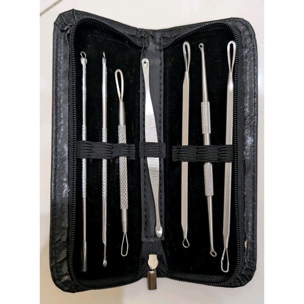 7 Pieces Blackhead Acne Remover Pimple Extractor Tool Removal Kit